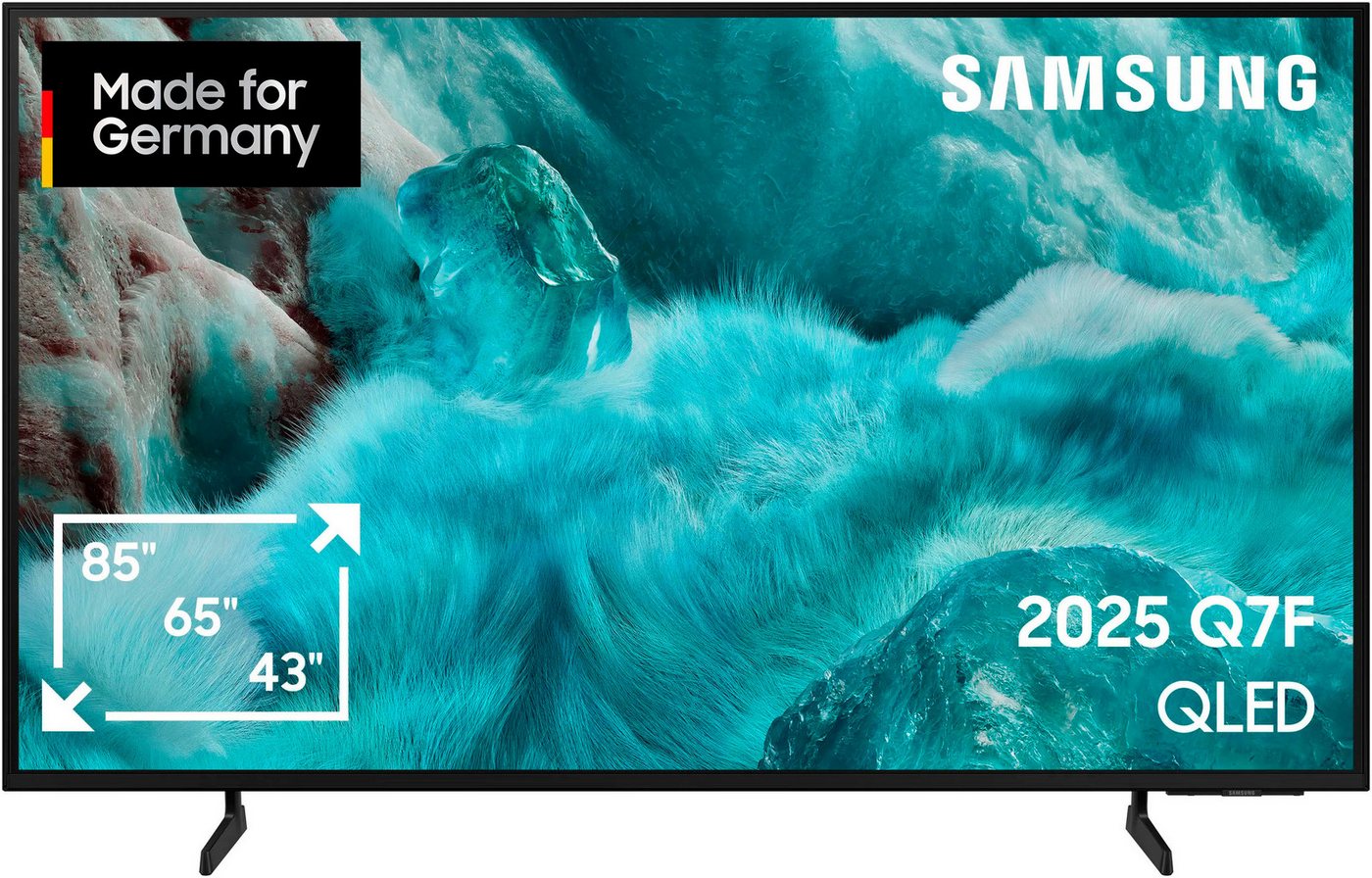 Samsung GQ55Q7FAAU QLED-Fernseher (138 cm/55 Zoll, 4K Ultra HD, Smart-TV, Quantum HDR, Knox Security, Art Store, 3D Sound, Gaming Hub, AI TV) von Samsung