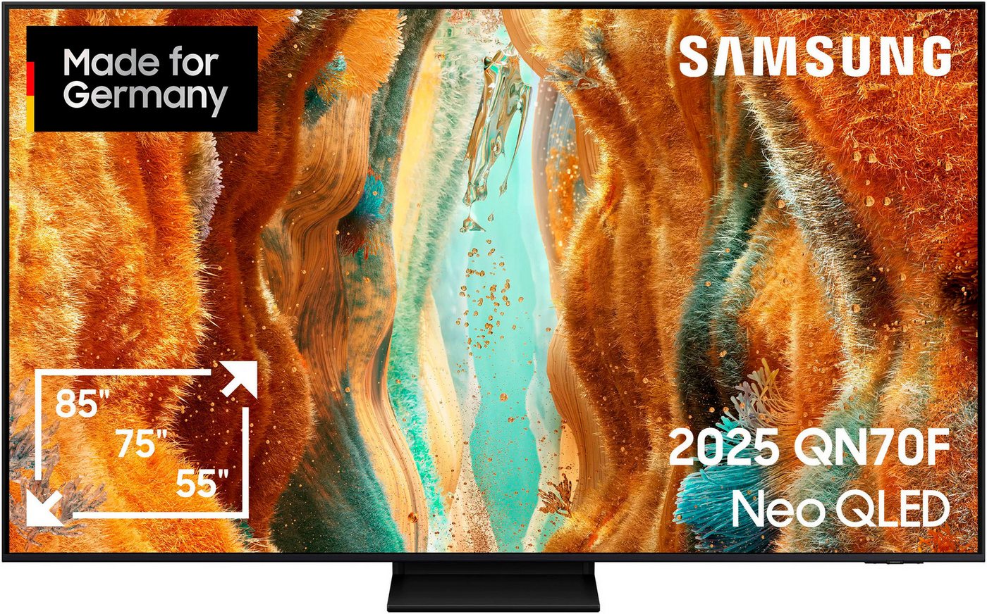 Samsung GQ65QN70FAU QLED-Fernseher (163 cm/65 Zoll, 4K Ultra HD, Smart-TV, Neo Quantum HDR, 4K AI Upscaling, Gaming Hub, Motion Xcelerator 144Hz) von Samsung