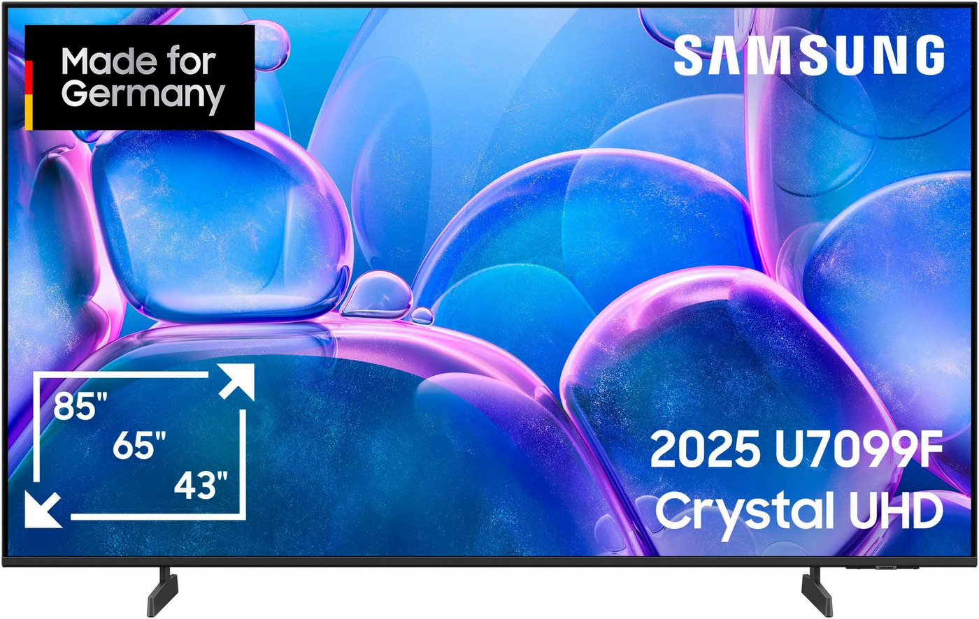 Samsung GU55U7099FU LED-Fernseher (139 cm/55 Zoll, 4K Ultra HD, Smart-TV, Crystal UHD, Q-Symphony, Dolby Surround Sound, Triple Tuner, Smart-Hub) von Samsung