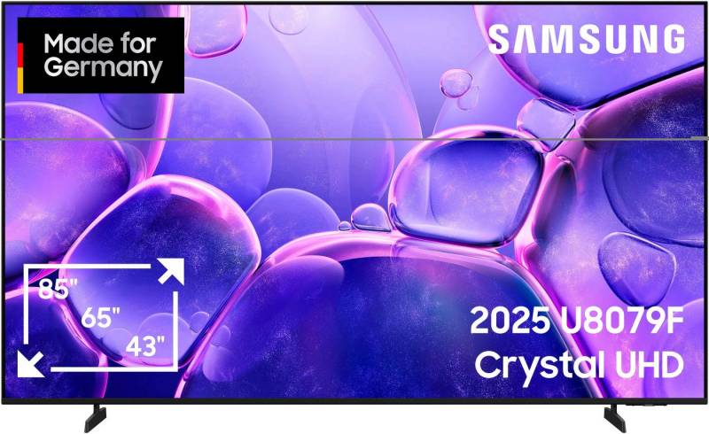 Samsung GU65U8079FU LED-Fernseher (163 cm/65 Zoll, 4K Ultra HD, Smart-TV, Crystal UHD, Q-Symphony, Dolby Surround Sound, Triple Tuner, Smart-Hub) von Samsung