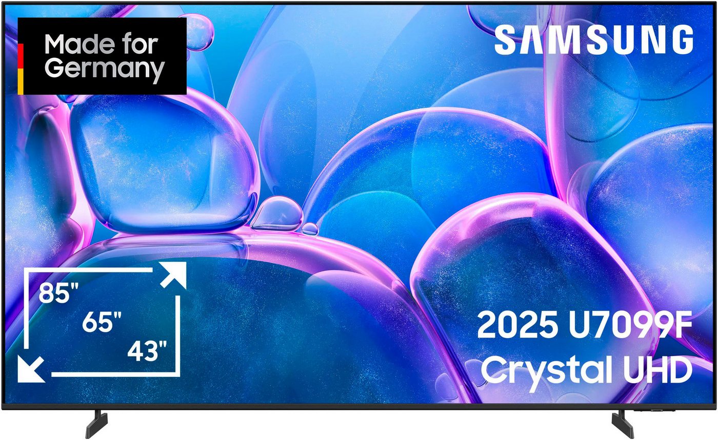 Samsung GU85U7099FU LED-Fernseher (214 cm/85 Zoll, 4K Ultra HD, Smart-TV, Crystal UHD, Q-Symphony, Dolby Surround Sound, Triple Tuner, Smart-Hub) von Samsung