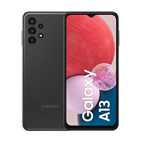 Samsung Galaxy A13 Android-Smartphone, 6,6 Zoll Infinity-V Display, Android 12, 4 GB RAM und 128 GB interner erweiterbarer² Speicher, Akku 5.000 mAh³, Schwarz von Samsung