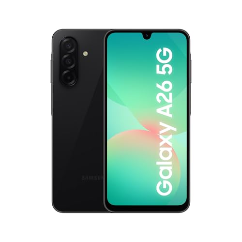 Samsung Galaxy A26 5G AI Smartphone ohne Vertrag, Simlockfreies AI Handy mit Android, 6 GB RAM, 128 GB Speicher, 50-MP-Kamera, Black, 2,5 Jahre Herstellergarantie [Exklusiv auf Amazon] von Samsung