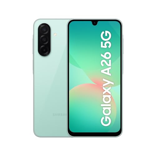 Samsung Galaxy A26 5G AI Smartphone ohne Vertrag, Simlockfreies AI Handy mit Android, 6 GB RAM, 128 GB Speicher, 50-MP-Kamera, Mint, 2,5 Jahre Herstellergarantie [Exklusiv auf Amazon] von Samsung
