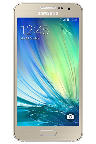 Samsung Galaxy A3 Smartphone, kein SIM-Lock, 4G, Display 4,5 Zoll, 16 GB, Single-SIM, Android 4.4 KitKat, Goldfarben von Samsung