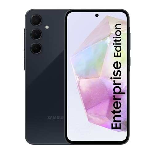 Samsung Galaxy A35 5G Enterprise Edition, Android Smarthone, Business-Handy mit 6 GB RAM / 128 GB, 50-MP-Kamera, Knox, Wasser- und staubeständig gemäß IP67, Schwarz, 3 Jahre Herstellergarantie von Samsung
