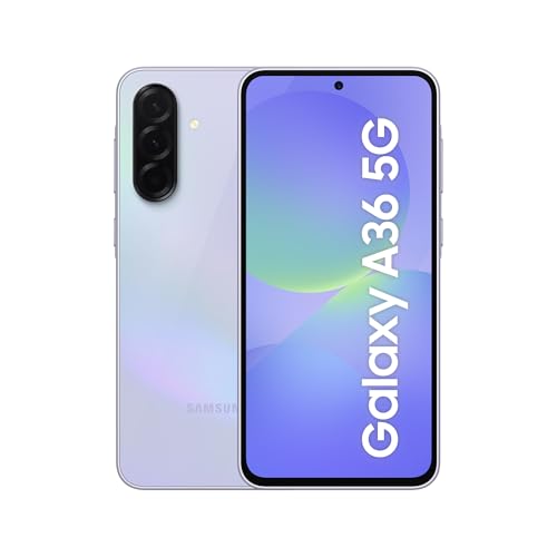 Samsung Galaxy A36 5G AI Smartphone ohne Vertrag, Simlockfreies AI Handy mit Android, 6 GB RAM, 128 GB Speicher, 50-MP-Kamera, Awesome Lavender, 2,5 Jahre Herstellergarantie [Exklusiv auf Amazon] von Samsung