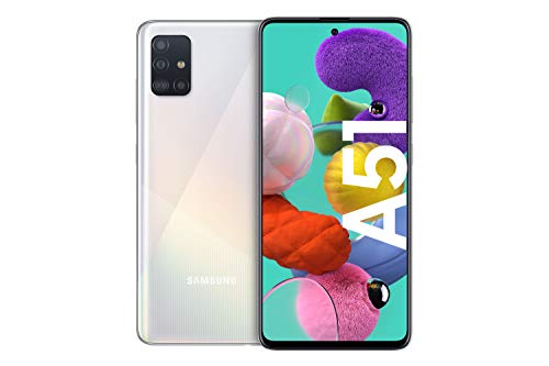 Samsung Galaxy A51 Android Smartphone ohne Vertrag, 4 Kameras, 6,5 Zoll Super AMOLED Display, 128 GB/4 GB RAM, Dual SIM, Handy in weiß von Samsung