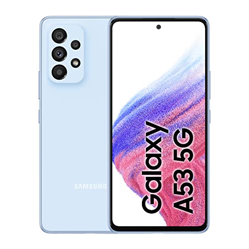 Samsung Galaxy A53 5G Smartphone Dual-SIM Android Handy 6 GB RAM 128 GB Speicher Awesome Blue + 30 Monate Garantie von Samsung