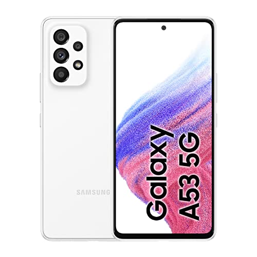 Samsung Galaxy A53 5G Smartphone Dual-SIM Android Handy 6 GB RAM 128GB Speicher Awesome White + 30 Monate Garantie von Samsung