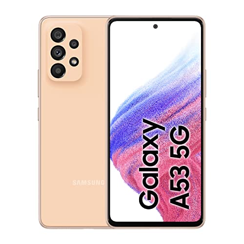 Samsung Galaxy A53 5G Smartphone Dual-SIM Android Handy 8 GB RAM 256 GB Speicher Awesome Peach + 30 Monate Garantie von Samsung