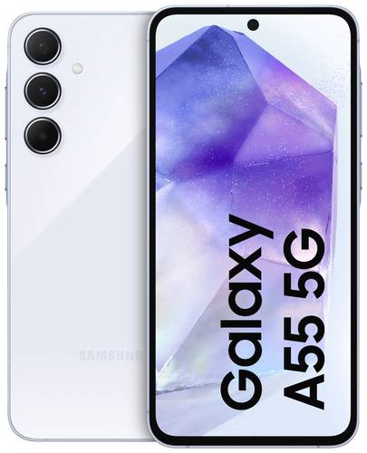 Samsung Galaxy A55 5G 5G Smartphone 256GB 16.8cm (6.6 Zoll) Eisblau Android™ 14 Hybrid-Slot von Samsung