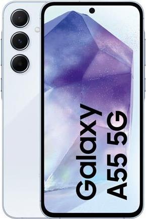Samsung Galaxy A55 A556 5G Dual Sim 8GB RAM 256GB - Ice Blue DE Version (SM-A556BLBCEUB) von Samsung
