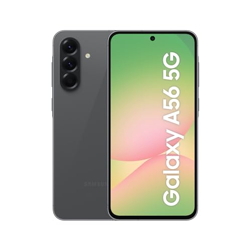 Samsung Galaxy A56 5G AI Smartphone ohne Vertrag, Simlockfreies AI Handy mit Android, 8 GB RAM, 128 GB Speicher, 50-MP-Kamera, Awesome Graphite, 2,5 Jahre Herstellergarantie [Exklusiv auf Amazon] von Samsung