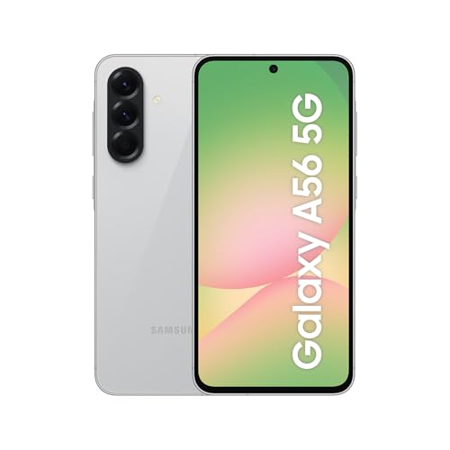 Samsung Galaxy A56 5G AI Smartphone ohne Vertrag, Simlockfreies AI Handy mit Android, 8 GB RAM, 256 GB Speicher, 50-MP-Kamera, Awesome Lightgray, 2,5 Jahre Herstellergarantie [Exklusiv auf Amazon] von Samsung