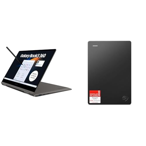 Samsung Galaxy Book3 360 Laptop & Seagate Expansion 5TB tragbare Externe Festplatte, 2.5 Zoll, USB 3.0, inkl. 2 Jahre Datenrettungsdienst, Modellnr.: STGX5000400 Samsung Galaxy Book3 360 Laptop & Seagate Expansion 5TB tragbare Externe Festplatte, 2.5 Zoll, USB 3.0, inkl. 2 Jahre Datenrettungsdienst, Modellnr.: STGX5000400 von Samsung