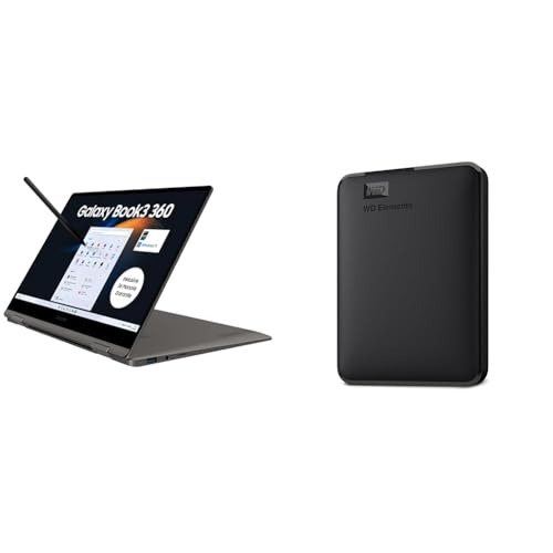 Samsung Galaxy Book3 360 Laptop & WD Elements Portable Externe Festplatte 4 TB Schwarz Samsung Galaxy Book3 360 Laptop & WD Elements Portable Externe Festplatte 4 TB Schwarz von Samsung