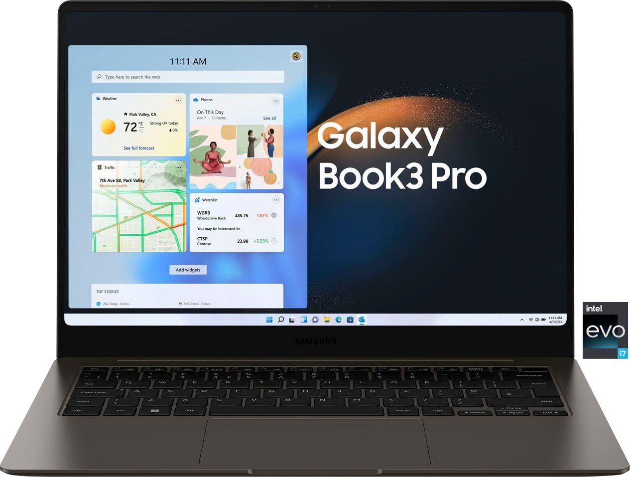 Samsung Galaxy Book3 Pro Notebook (35,56 cm/14 Zoll, Intel Core i7 1360P, Iris® Xᵉ Graphics, 512 GB SSD) von Samsung