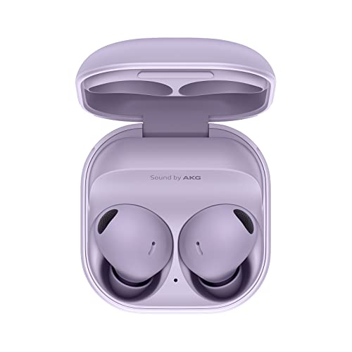 Samsung Galaxy Buds2 Pro kabellose Bluetooth-Kopfhörer, True Wireless, Geräuschunterdrückung, Lade-Etui, Klangqualität, Wasserabweisend, Bora Purple inkl. Nukin Clear Case[Exklusiv bei Amazon] von Samsung