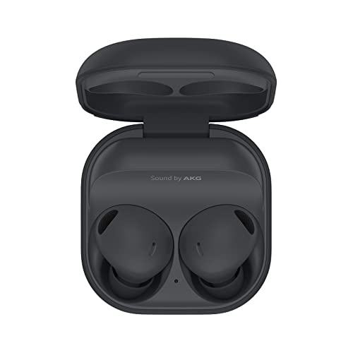 Samsung Galaxy Buds2 Pro kabellose Bluetooth-Kopfhörer, True Wireless, Geräuschunterdrückung, Lade-Etui, Klangqualität, Wasserabweisend, Graphite inkl. Nukin Clear Case[Exklusiv bei Amazon] von Samsung