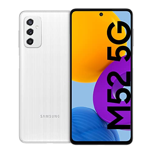 Samsung Galaxy M52 5G Smartphone Android 128 GB Weiß von Samsung