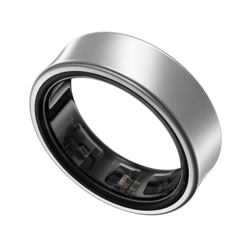 Samsung Galaxy Ring, Smart Ring mit Titan-Gehäuse, Samsung Health mit AI, Schlaftracker, Fitness Tracker, Größe 14 (US), Titanium Silver von Samsung
