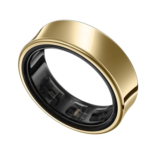 Samsung Galaxy Ring, Smart Ring mit Titan-Gehäuse, Samsung Health mit AI, Schlaftracker, Fitness Tracker, Größe 7 (US), Titanium Gold von Samsung