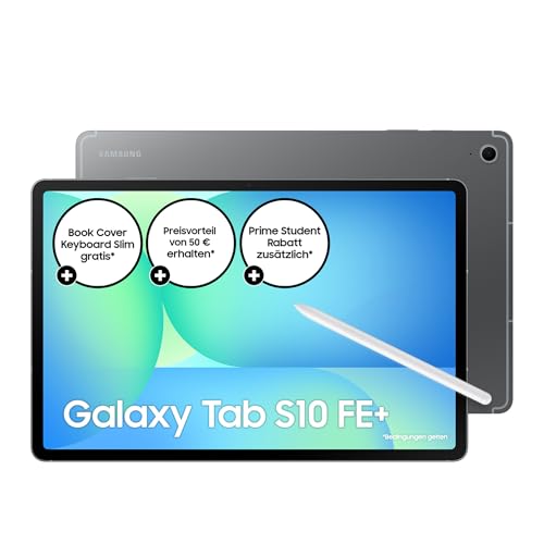 Samsung Galaxy S10 FE+ AI-Tablet, Android Tablet, 256 GB Speicher, 12 GB RAM, 33,28 cm/13,1" Display, Inkl. S Pen, Wi-Fi, Lange Akkulaufzeit, Gray, 36 Monate Herstellergarantie [Exklusiv auf Amazon] von Samsung