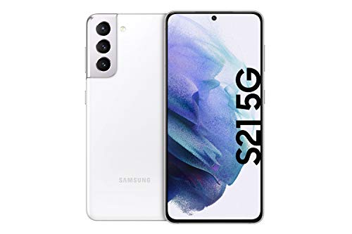Samsung Galaxy S21 5G, Android Smartphone ohne Vertrag, Triple-Kamera, Infinity-O Display, 256 GB Speicher, leistungsstarker Akku, Phantom White von Samsung