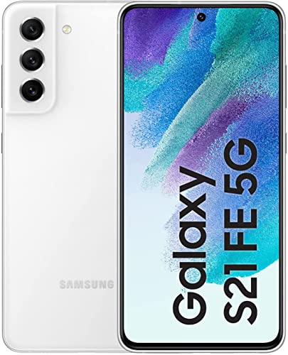 Samsung Galaxy S21 FE 5G, Android Smartphone, 6,4 Zoll Dynamic AMOLED Display, 4.500 mAh Akku, 256 GB/8 GB RAM, Handy in White inkl. 36 Monate Herstellergarantie [Exklusiv bei Amazon] von Samsung