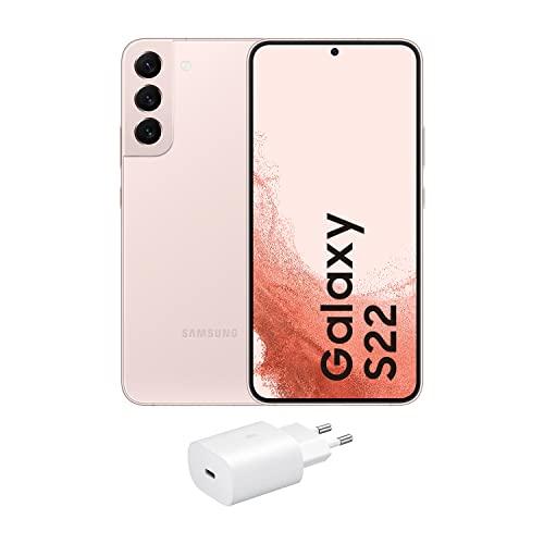 Samsung Galaxy S22 5G (256 GB) Rosa + Ladegerät - Handy, Android Smartphone von SAMSUNG