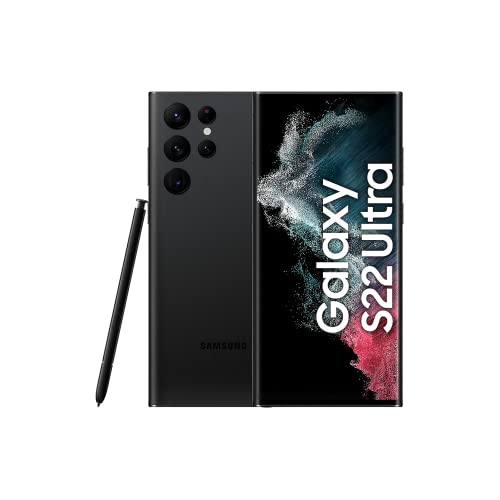 Samsung Galaxy S22 Ultra 5G Smartphone, 6.8 Zoll Dynamic AMOLED Display 2X, 120Hz, HDR10+, 108MP Kamera, 5.000 mAh Akku, Hybrid-SIM, Android 12 to 13 - Deutsche Version (512 GB, Black) von Samsung