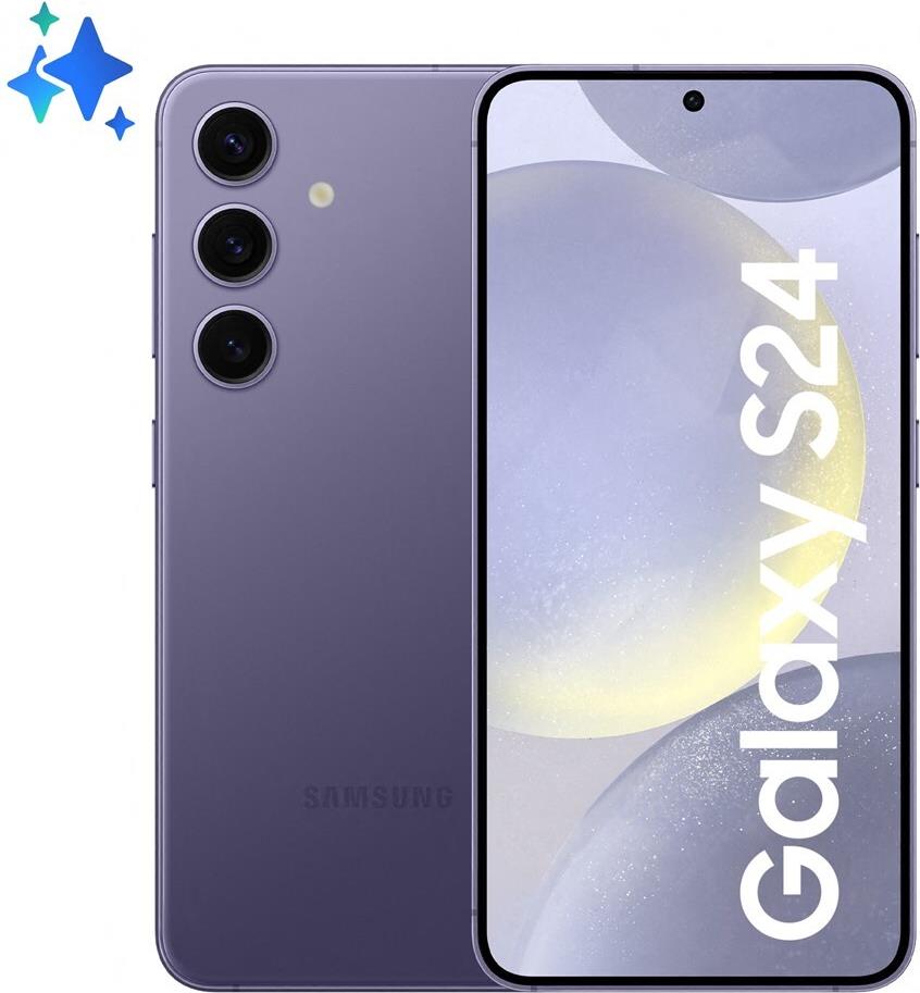 Samsung Galaxy S24 - 5G Smartphone - Dual-SIM - RAM 8 GB / Interner Speicher 256 GB - OLED-Display - 6.2 - 2340 x 1080 Pixel (120 Hz) - Triple-Kamera 50 MP, 12 MP, 10 MP - front camera 12 MP - Cobalt Violet (SM-S921BZVGEUE) von Samsung