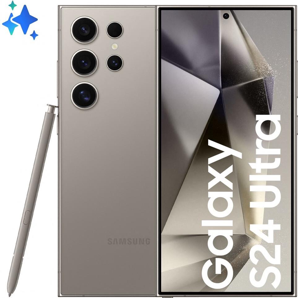 Samsung Galaxy S24 Ultra - 5G Smartphone - Dual-SIM - RAM 12 GB / Interner Speicher 512 GB - OLED-Display - 6.8 - 3120 x 1440 Pixel (120 Hz) - 4x x Rückkamera 200 MP, 50 MP, 12 MP, 10 MP - front camera 12 MP - Titanium Gray - EU-Version (SM-S928BZTHEUE) von Samsung