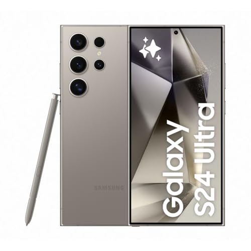 Samsung Galaxy S24 Ultra AI Smartphone, Android-Handy ohne Vertrag, 12GB RAM/256GB Speicher, 200-MP-Kamera, S Pen, Lange Akkulaufzeit, Titanium Gray, 3 Jahre Herstellergarantie Samsung Galaxy S24 Ultra AI Smartphone, Android-Handy ohne Vertrag, 12GB RAM/256GB Speicher, 200-MP-Kamera, S Pen, Lange Akkulaufzeit, Titanium Gray, 3 Jahre Herstellergarantie von Samsung