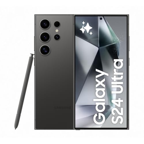 Samsung Galaxy S24 Ultra AI Smartphone, Android-Handy ohne Vertrag, 12GB RAM/512GB Speicher, 200-MP-Kamera, S Pen, Lange Akkulaufzeit, Titanium Black, 3 Jahre Herstellergarantie Samsung Galaxy S24 Ultra AI Smartphone, Android-Handy ohne Vertrag, 12GB RAM/512GB Speicher, 200-MP-Kamera, S Pen, Lange Akkulaufzeit, Titanium Black, 3 Jahre Herstellergarantie von Samsung
