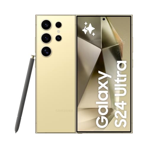 Samsung Galaxy S24 Ultra AI Smartphone, Android-Handy ohne Vertrag, 12GB RAM/512GB Speicher, 200-MP-Kamera, S Pen, Lange Akkulaufzeit, Titanium Yellow, 3 Jahre Herstellergarantie Samsung Galaxy S24 Ultra AI Smartphone, Android-Handy ohne Vertrag, 12GB RAM/512GB Speicher, 200-MP-Kamera, S Pen, Lange Akkulaufzeit, Titanium Yellow, 3 Jahre Herstellergarantie von Samsung