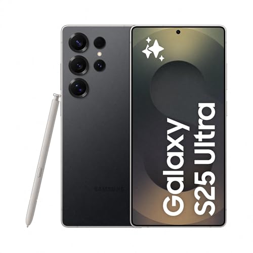 Samsung Galaxy S25 Ultra AI Smartphone mit Galaxy AI, Ohne Vertrag, Handy mit Android, 12 GB RAM, 256 GB Speicher, 200-MP-Kamera, Titanium Black, 3 Jahre Herstellergarantie [Exklusiv auf Amazon] von Samsung