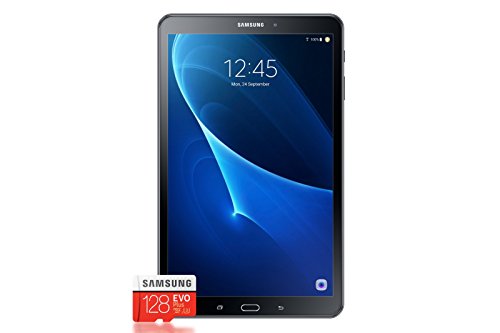 Samsung Galaxy Tab A T580 25,54 cm (10,1 Zoll) Tablet-PC (1,6 GHz Octa-Core, 2GB RAM, 32GB eMMC, Wifi, Android 6.0) schwarz + Samsung Evo Plus Micro SDXC 128GB von Samsung