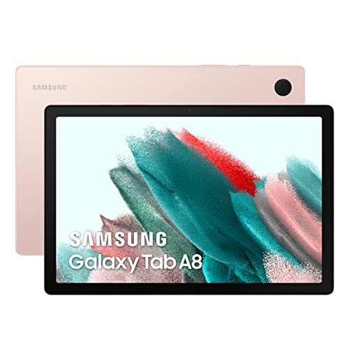 Samsung Galaxy Tab A8, Android Tablet, LTE, 7.040 mAh Akku, 10,5 Zoll TFT Display, vier Lautsprecher, 32 GB/3 GB RAM, in Pink Gold von Samsung