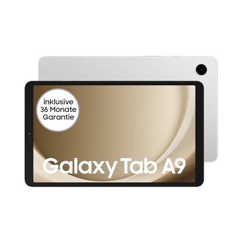 Samsung Galaxy Tab A9 Wi-Fi Android-Tablet, 64 GB Speicherplatz, Großes Display, Satter Sound, Simlockfrei ohne Vertrag, Silver, Inkl. 3 Jahre Herstellergarantie [Exklusiv bei Amazon] von Samsung