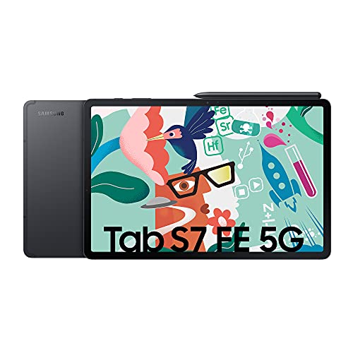 Samsung Galaxy Tab S7 FE, 12,4 Zoll, 64 GB interner Speicher, 4 GB RAM, 5G, Android Tablet inklusive S pen, Mystic Black von Samsung