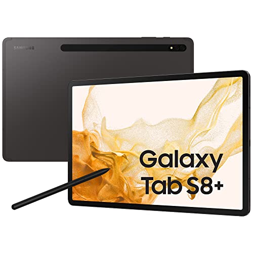 Samsung Galaxy Tab S8+ SM-X800 128 GB 31.5 cm (12.4) Qualcomm Snapdragon 8 GB Wi-Fi 6 (802.11ax) Android 12 Graphite von Samsung
