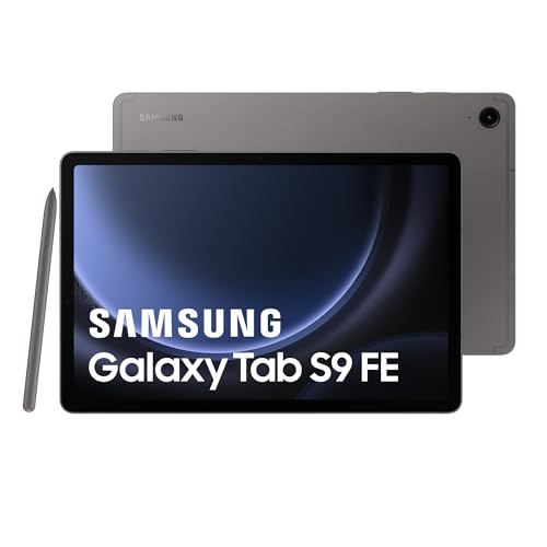 Samsung Galaxy Tab S9 FE Tablet, 10,9 Zoll (25,7 cm), 5G 256 GB, S Pen inklusive, langlebiger Akku, IP 68 Zertifizierung, Anthrazit, FR-Version von Samsung