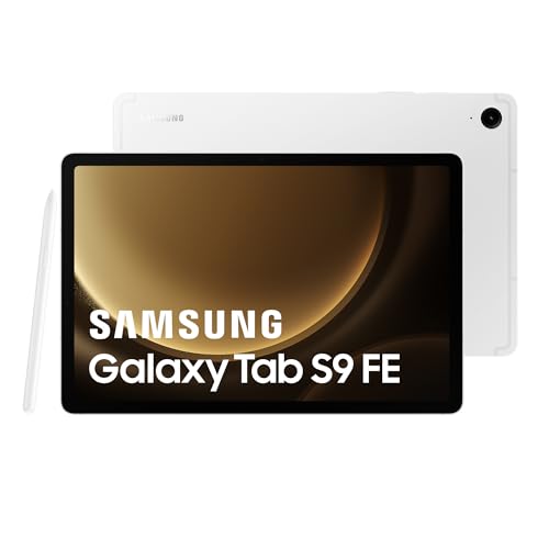 Samsung Galaxy Tab S9 FE Tablet, 10,9 Zoll WiFi 256 GB, S Pen inklusive, Akku mit langer Lebensdauer, IP 68 Zertifizierung, Silber, FR-Version von Samsung