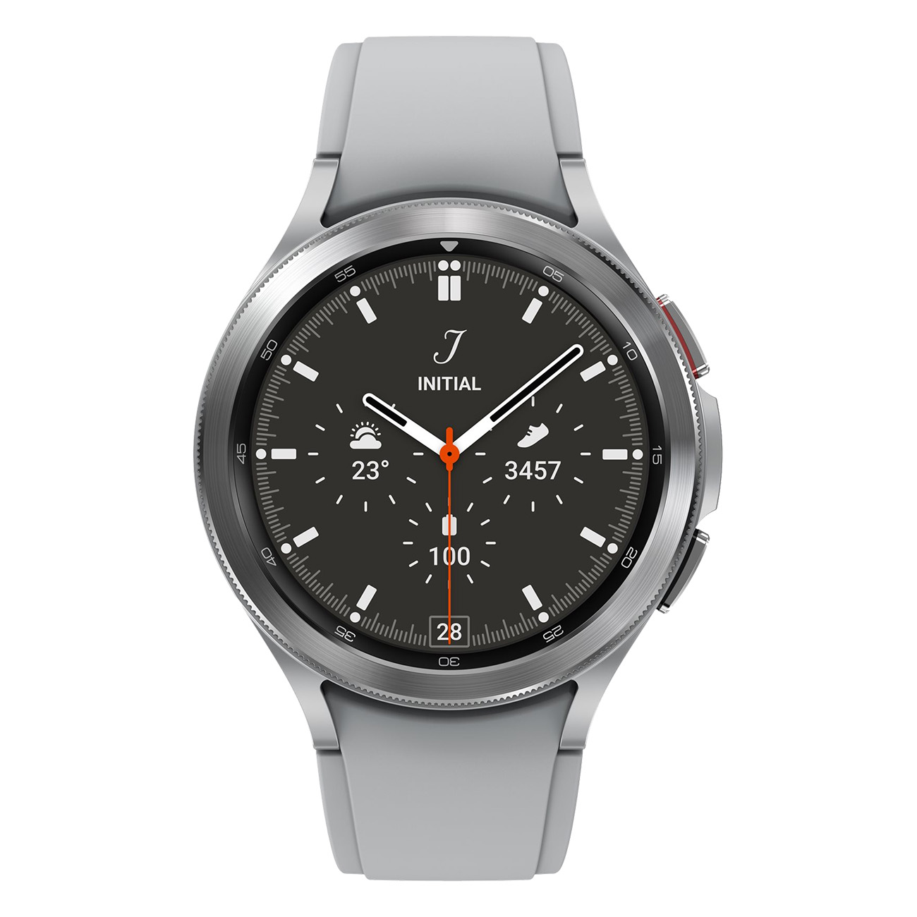 Samsung Galaxy Watch 4 Classic 46m silber | hochwertigem Edelstahlgeh?use| drehbare L?nette| BIA-Analyse, SpO2-Wert, EKG-und Blutdruckmessung von Samsung