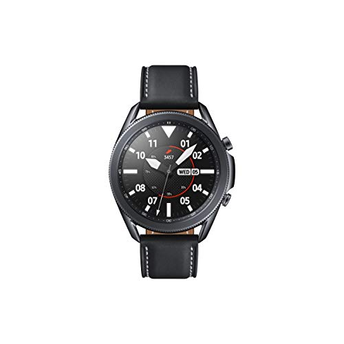 Samsung Galaxy Watch3, runde Bluetooth Smartwatch für Android, drehbare Lünette, Fitnessuhr, Fitness-Tracker, großes Display, 45 mm, schwarz, inkl. 36 Monate Herstellergarantie [Exkl. bei Amazon] von Samsung