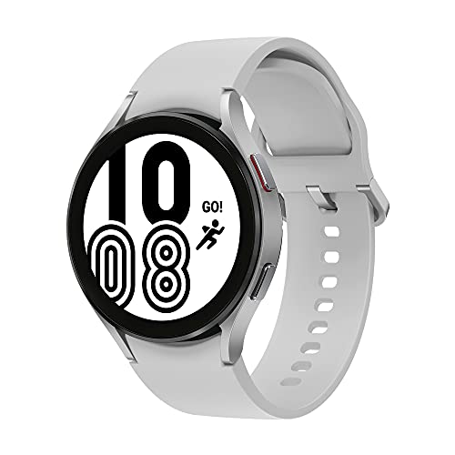 Samsung Galaxy Watch4, Runde Bluetooth Smartwatch, Wear OS, Fitnessuhr, Fitness-Tracker, 44 mm, Silver inkl. 36 Monate Herstellergarantie [Exkl. bei Amazon] von Samsung