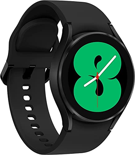 Samsung Galaxy Watch4, Runde Bluetooth Smartwatch, Wear OS, dreh-Bare Lünette, Fit-nessuhr, Fitness-Tracker, 40 mm, Black [EU Version] von Samsung