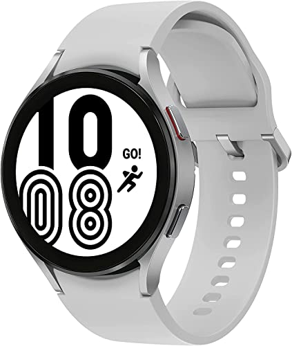 Samsung Galaxy Watch4, Runde LTE Smartwatch, Wear OS, dreh-Bare Lünette, Fit-nessuhr, Fitness-Tracker, 44 mm, Silver (Deutche Version) von Samsung